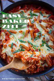 easy baked ziti recipe