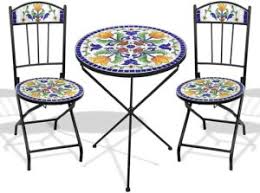 This series of mosaic tables are all of great texture and beautiful colors. Mosaic Bistro Patio Sets Outdoor Patio Bistro Sets