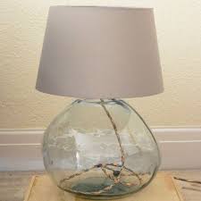 39 Cm Recycled Glass Table Lamp Base