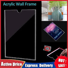 A4 Clear Acrylic Wall Frame Wall Mount