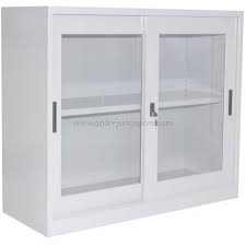 Half Height Glass Sliding Door Cabinet