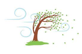 Windy Tree Vector Art Icons And