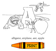 Kids will have long fun to paint huge numbers of drawing pages. Abc S Alphabet Picture Dictionary Free Colouring Pages From Thekidzpage Com Printable And Online Coloring