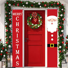 Select from premium red nose christmas of the highest quality. Christmas Porch Decorations Door Banner Outdoor Xmas Decor Set Front Door Red Merry Christmas Sign For City Country Farmhouse Wall Hanging Outside Walmart Com Walmart Com