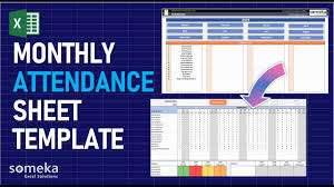 attendance sheet in excel calculate