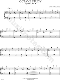 The line may be dotted or 8va alta/bassa lines are particularly common in piano scores, though they are sometimes used in other instrumental music.1 15ma alta (2 octaves. Jean Louis Streabbog Octave Study Sheet Music Piano Solo In C Major Download Print Sku Mn0024461