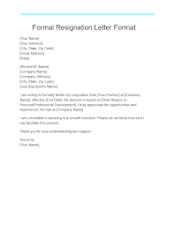19 formal resignation letter exles