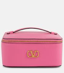 v logo beauty case in pink valentino
