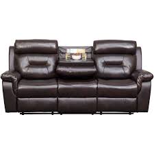 watson brown leather reclining sofa