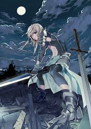 Popular anime armor hero products: Anime Anime Girls Long Hair Blue Eyes Blonde Sword Weapon Armor Night Moon Fantasy Girl Cyan Wallpaper Resolution 2893x4092 Id 504377 Wallha Com