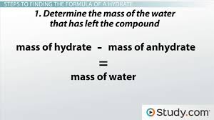 Hydrates Anhydrates Overview Formula