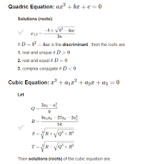 Solutions Of Algebraic Equations