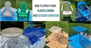 how to spray paint plastic chairs and