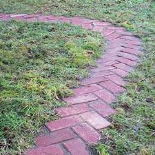 Diy Herringbone Brick Garden Path How