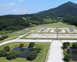 전북 익산 미륵사지 석탑 전경, AI로 생성