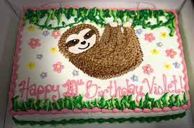 Sloth Birthday Cake gambar png