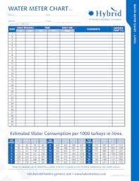Fillable Online Water Meter Chart L Hybrid Turkeys
