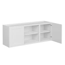 Mill S Pride Richmond Verona White 23 In H X 60 In W X 12 In D Plywood Laundry Room Wall Cabinet With 3 Shelves