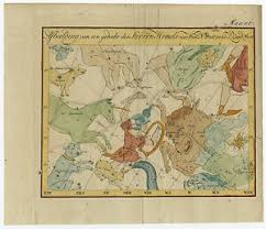 Details About Antique Print Celestial Chart Zodiac March Constellations Anonymous C 1770