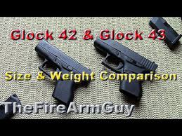 Glock 42 Glock 43 Size Weight Comparison Thefirearmguy