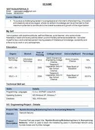 Resume Templates For 1 Year Experienced Experienced Resume