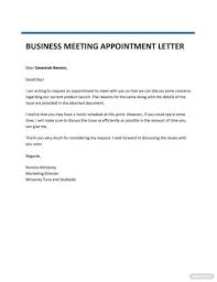 meeting appointment letter templates
