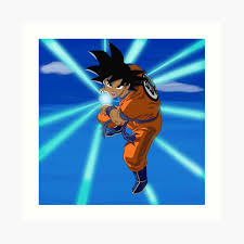 The kamehameha is the most widely used finishing attack in the dragon ball series, and is goku's signature technique. Goku Kamehameha Art Prints Redbubble