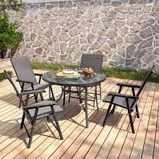 garden gl table 2 4 chairs outdoor