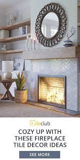 White Marble Mosaic Fireplace Remodel