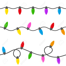 Set Of Christmas Lights Garland Of Multi Colored Light Bulbs Royalty Free Cliparts Vectors And Stock Illustration Image 92021064