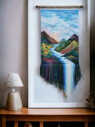 Handmade Tapestry Waterfall Woven Wall