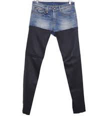 R13 Blue Denim Black Leather Pants Sz 4