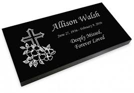 She was intended to keep this perfume to prepare for the day of my burial. Cross Grave Marker Black Granite Engraved Memorial Headstone