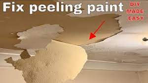 how to fix ling ceiling paint diy
