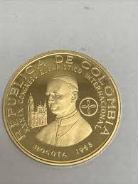 colombia 1968 gold coin 300 pesos