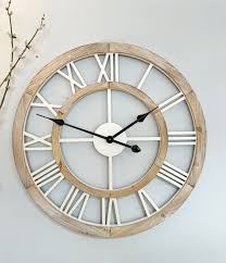 Natural White Wooden Large Wall Clock
