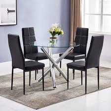 Tempered Glass Top Dining Table Seats