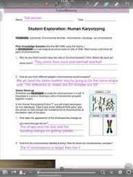 This is the human karyotyping student exploration document translated into french. An Interactive Image