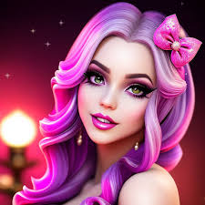 beauty barbie heavy makeup cartoon