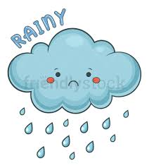 weather emoji rainy cartoon vector