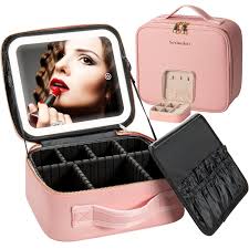 makeup travel bag with led lighted