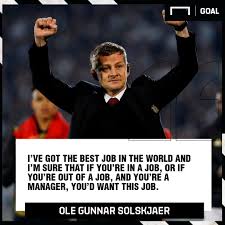 #solskjær #oooo fancy #ole gunnar solskjaer #ole gone and solved all our problems #manchester united. Goal On Twitter Ole Gunnar Solskjaer Says Being Manchester United Manager Is The Best Job In The World