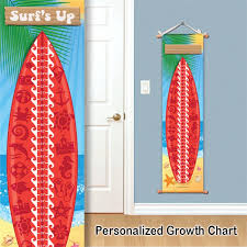 Surfboard Growth Chart Personalized Surf Room Decor