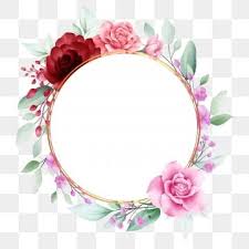 circle flower frame png transpa