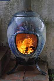 free standing ceramic fireplaces