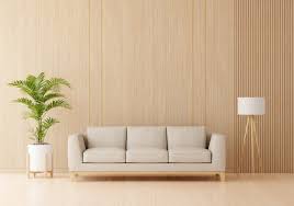 Brown Sofa In Living Room Interior