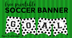 free printable soccer banner paper