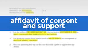 affidavit of consent and support free