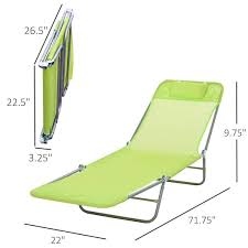 outsunny outdoor folding chaise lounge