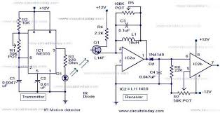 infrared motion detector circuit ir